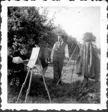 1941 - Roger Aliquot alias Gérôme au cours d'une sortie avec ses élèves de l'école Jehan Fouquet à Tours