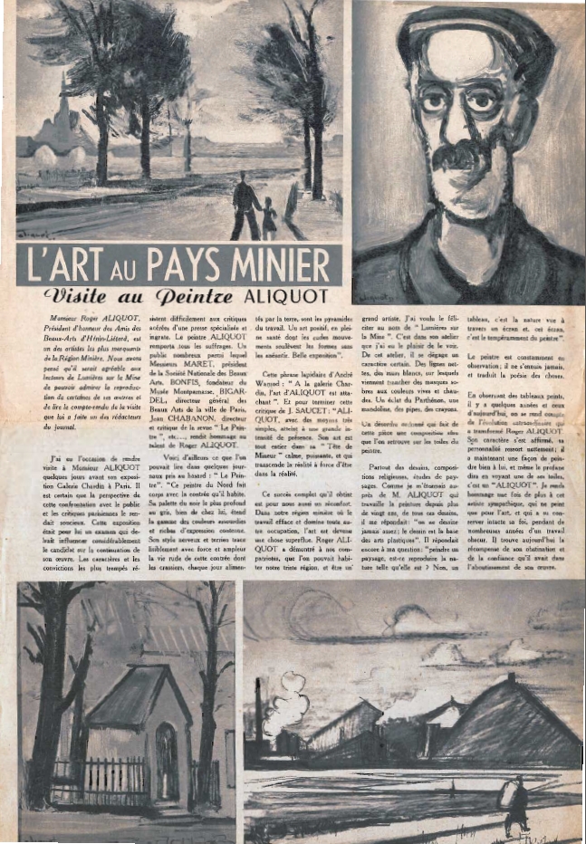 Extrait de Lumières sur la mine - l'Art au pays minier - Visite au peintre Aliquot - 1953