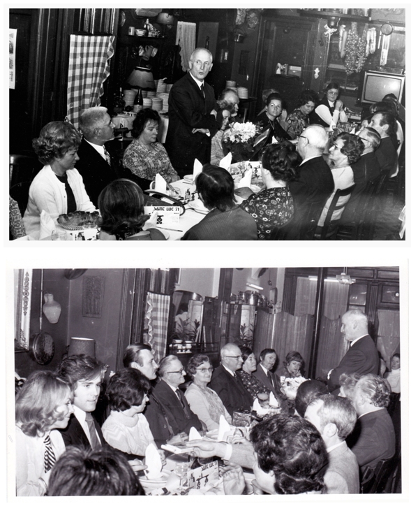 Deux vues du banquet de Saint Luc de 1971