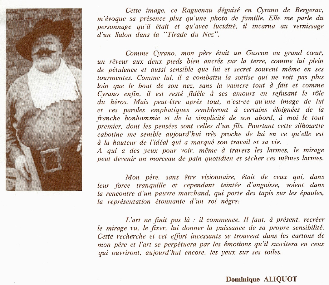 Introduction au catalogue de la rétrospective Roger Aliquot 1940-1979 à Hénin-Beaumont en 1981