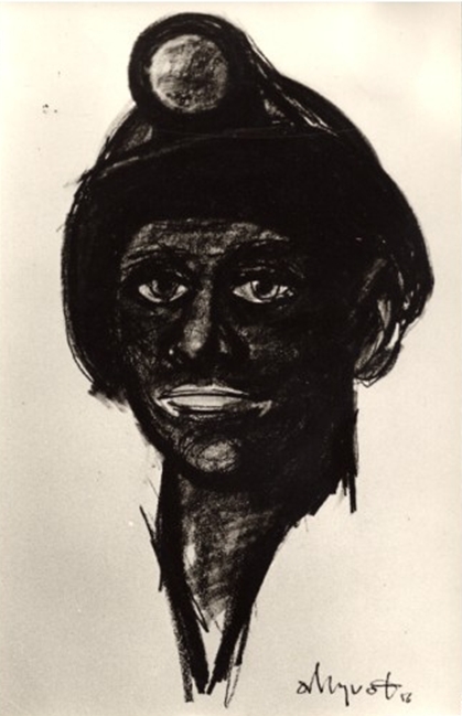 Portrait de mineur de fond - 1956