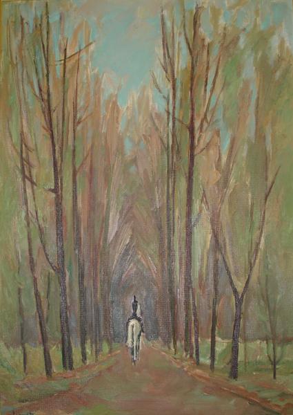 Cavalier en forêt - 1970