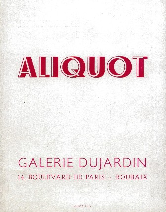 Invitation-catalogue de l'exposition à la Galerie Dujardin du du 1er au 15 juin 1945 - couverture