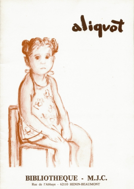 Portrait de Céline - sanguine - Couverture du catalogue de la rétrospective 1940-1979 à Hénin-Beaumont