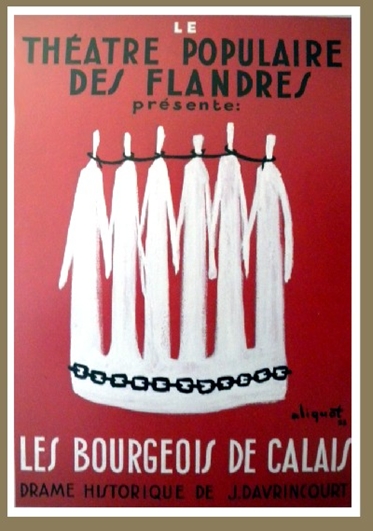 Affiche de la pièce de théâtre Les Bourgeois de Calais
