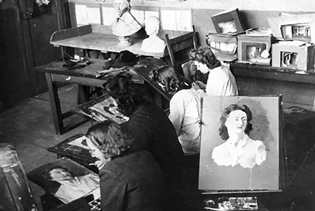 Cours de Robert Coin aux Beaux Arts de Tourcoing de 1942 à 1944