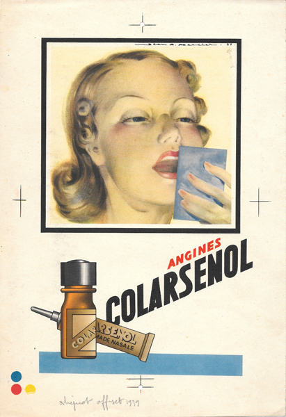 1939 - Offset publicité pour le Colarsenol