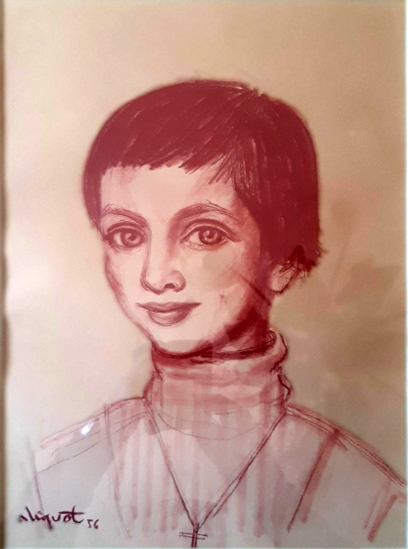 Portrait de Mlle Andr&eacute;e Walbecq-Horrer- 1956 